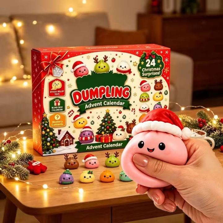 Minkšta Dumpling squishy figūrėlė spaudžiama rankoje